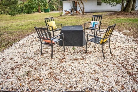 Gather around the fire pit w/ Adirondack chairs for relaxed evenings outdoors