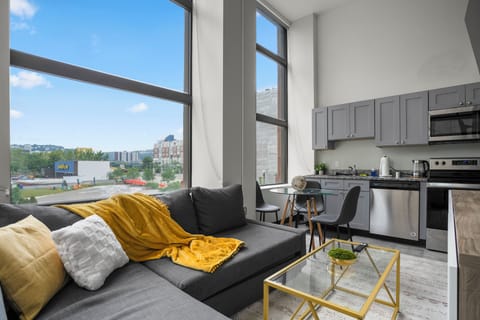 Deluxe Apartment, Non Smoking | Living area | 40-inch Smart TV with digital channels