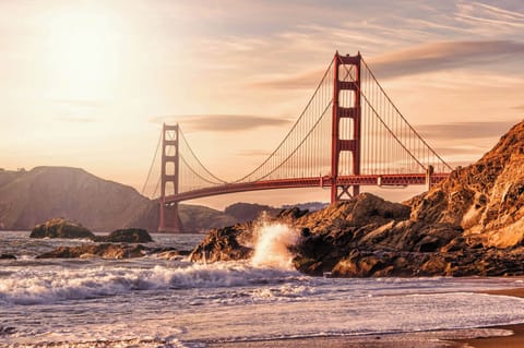 Visit the Golden Gate bridge in San Francisco. Less than 35 miles away.