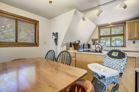 Family-friendly dining made easy with a high chair included—perfect for traveling with little ones and enjoying homemade meals together in comfort.