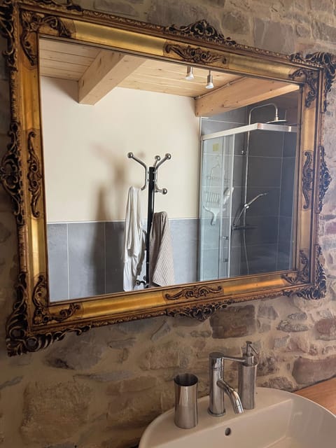 Comfort Quadruple Room, Private Bathroom, Vineyard View | Bathroom | Shower, hair dryer, slippers, toilet paper