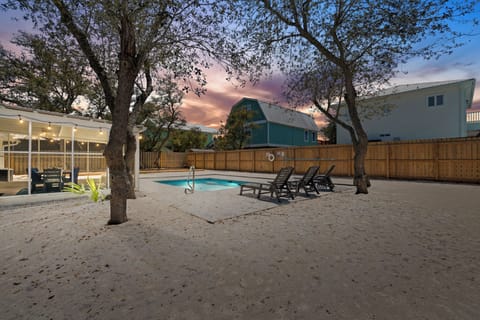 Unwind by your private pool as twilight paints the sky in stunning pastels, creating the perfect evening atmosphere for relaxation.