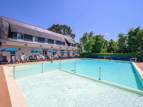 Swim into the outdoor pool.