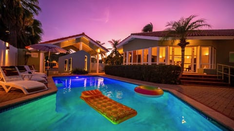 Twilight swims and pink skies
