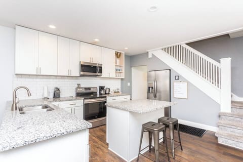 Both units have spacious, sleek kitchens that are fully equipped with everything you'll need to make a great meal.