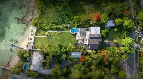 Aerial view of the property.