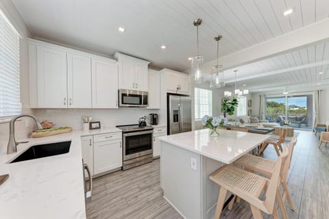 Plenty of cabinet and countertop space available