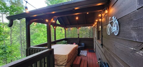 Back Patio, Hot Tub, and Seating Area