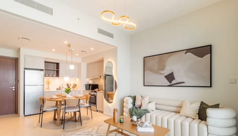 Luxury Apartment, Balcony, City View | Living area | Flat-screen TV