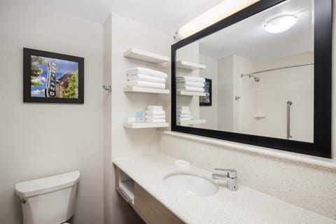 Free toiletries, hair dryer, towels