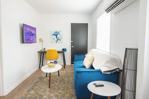 Welcome to D1 duo - Units A1 & A2 - at Vulcan's Hideout Octoplex! Kick back and relax in this cozy, vibrant living space—your perfect home away from home! The couch folds out into a futon bed, and the Smart TV has all the streaming channels you could want.
