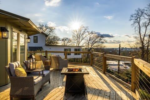 Perched atop the charming hobbit house, the upstairs porch offers a serene retreat for relaxation and social gatherings.  Message us about our concierge services and locally curated experiences  
