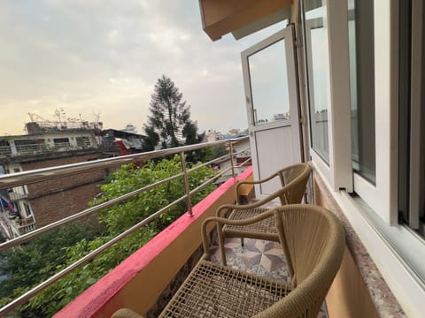 Deluxe Double Room, Balcony, City View | Terrace/patio