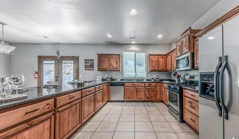 Fully stocked kitchen