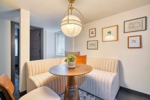 The banquette nook: breakfast spot, game table, and laptop-friendly workspace in one