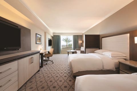 Junior Suite, 2 Queen Beds | 1 bedroom, premium bedding, down comforters, in-room safe