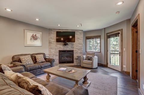 Kick back and relax in the cozy living area.
