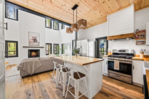 Bright, inviting space for cooking, dining, and spending time together