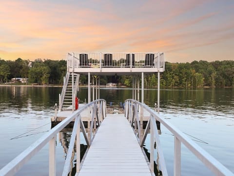 Enjoy your double decker dock and beautiful sunset views