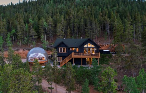 Your dream mountain retreat with a geo dome, hot tub, game room and breathtaking mountain valley views.