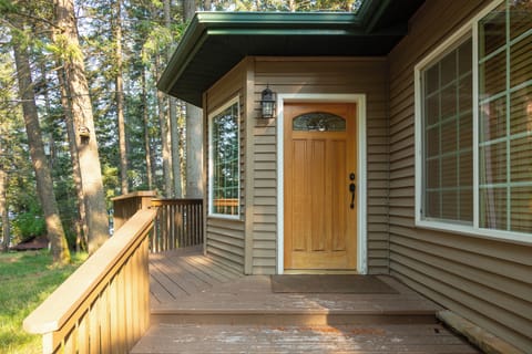 Views of Whitefish Lake through the pines. | Exterior
