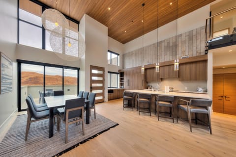 Plenty of dining space inside and out