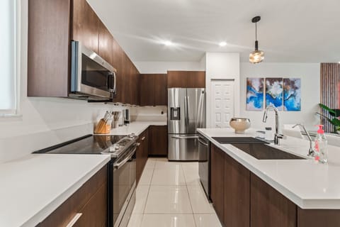 Our fully equipped kitchen combines rustic charm with elegant style