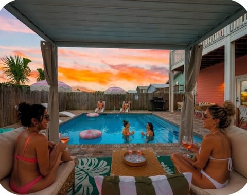 Chasing sunsets and poolside memories 🌅