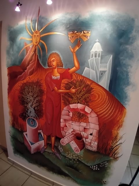 Elysian Dreams Artwork : Woman as the center of leading myth to sacred paradise.