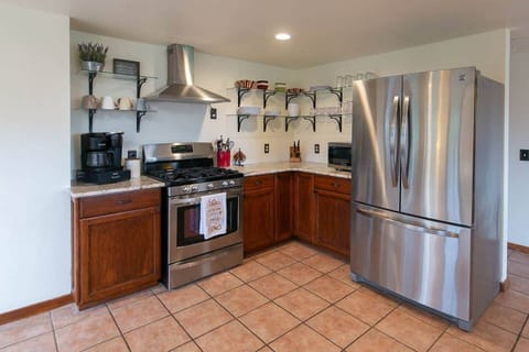Modern kitchen. With amazing mountain views.