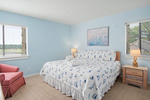 King suite with private ensuite offers a peaceful retreat after a day in Sea Pines.