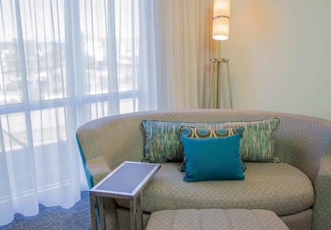 36-inch flat-screen TV with premium channels, TV