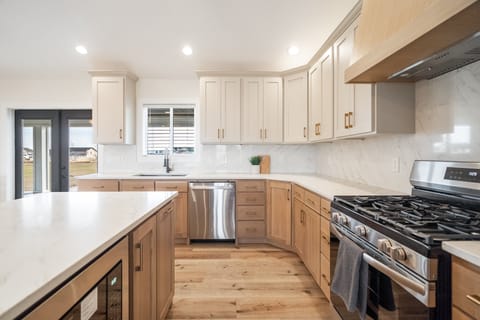 Indoors, Kitchen, Cooktop, Floor, Flooring