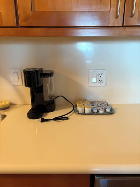 Coffee and creamer for your first morning