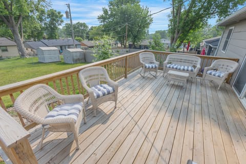 Large backyard patio