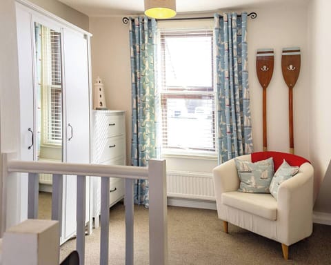 Main bedroom with seating.