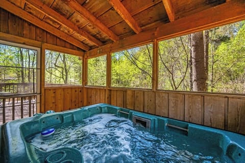 Mountain air, warm soak, perfect combo