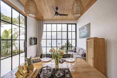 Deluxe Villa, Patio, Pool View | Private kitchen | Electric kettle