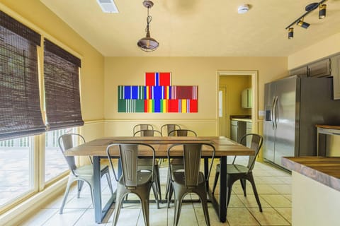 Comfortable dining space ready for family gatherings or a quick bite before exploring Fort Moore, GA.