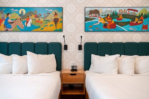 Drift to sleep in a comfortable bed after a wonderful day outside.