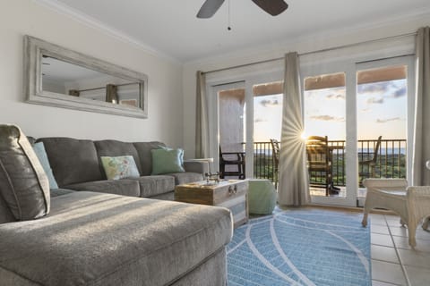 Relax in the bright oceanfront living area, designed for comfort and stunning coastal views from morning to night.
