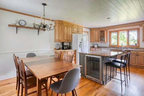 Plenty of natural light fills the kitchen.