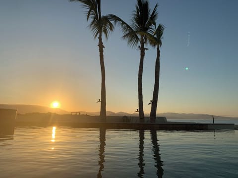 Sunset view from pool area