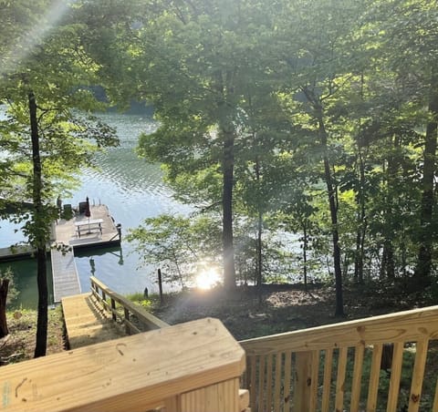 View of the dock from the house