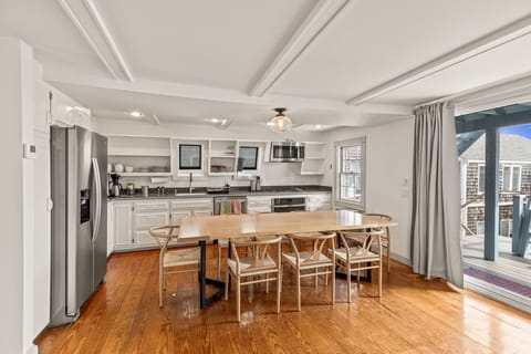 dining and kitchen areas