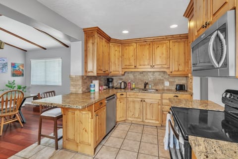 Indoors, Kitchen, Hardwood, Floor, Stained Wood