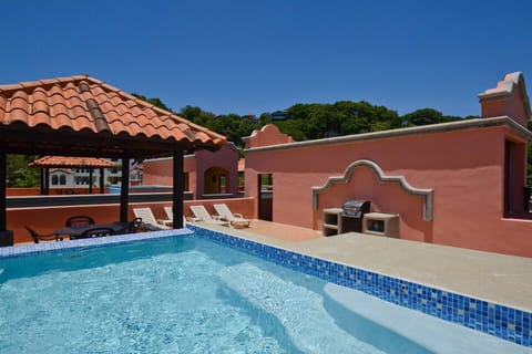 Roof top pool & shaded palapa with gas grill.