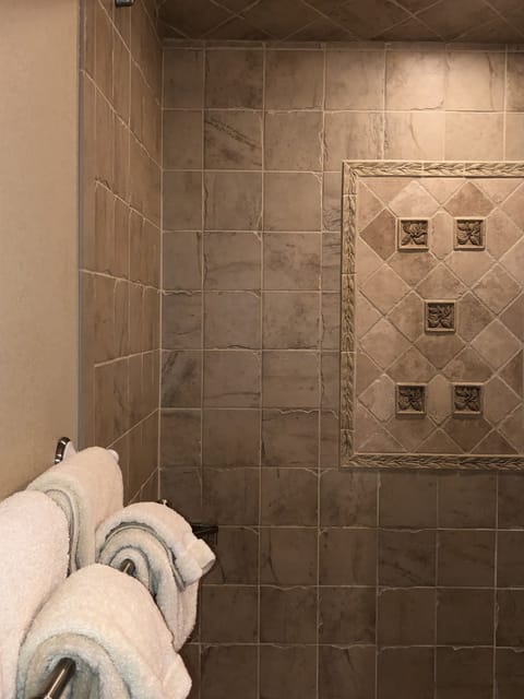 Free toiletries, hair dryer, bathrobes, towels