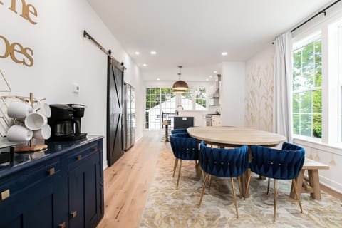 Large dining room and Coffee bar. 