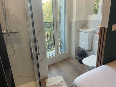 Bathroom | Shower, free toiletries, hair dryer, soap